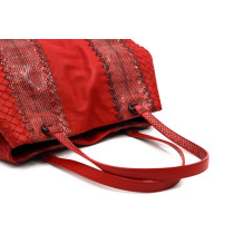 Bottega Veneta Shopping Pelle e Lizard Rossa