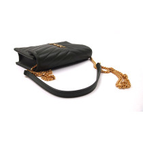 Saint Laurent Cassandre Mini Pelle Verde