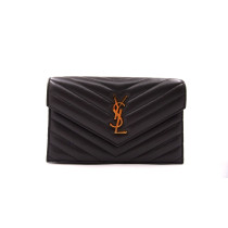 Saint Laurent Cassandre Pelle Marrone Grigio