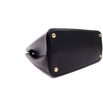 Prada Double Media Pelle Saffiano Nero