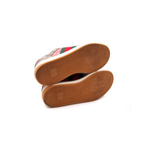 Gucci Sneakers Sabot Screener Pelle Beige e Rossa