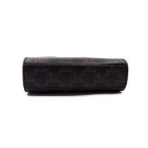 Celine Cabas Mini Verticale Tela Triomphe Marrone