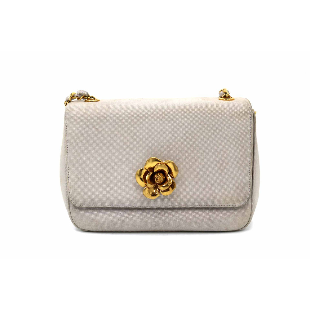 Chanel Camelia Vintage Tela Lilla