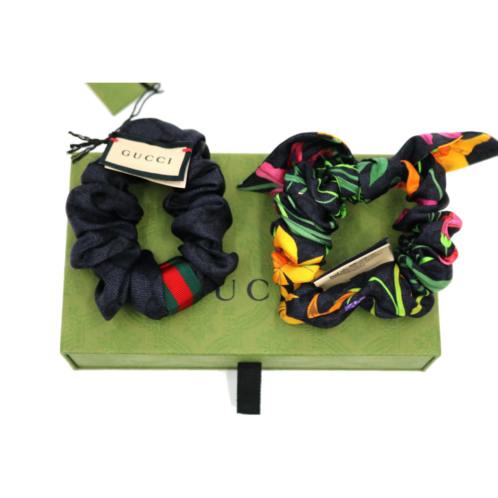 Gucci Elastici per Capelli Seta Multicolor