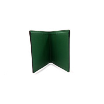 Gucci Portacarte Bi-fold Pelle Nera e Verde
