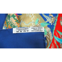 Hermes Foulard Tropiques Seta Blu