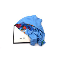 Gucci Stola Lana e Seta Celeste