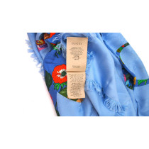 Gucci Stola Lana e Seta Celeste