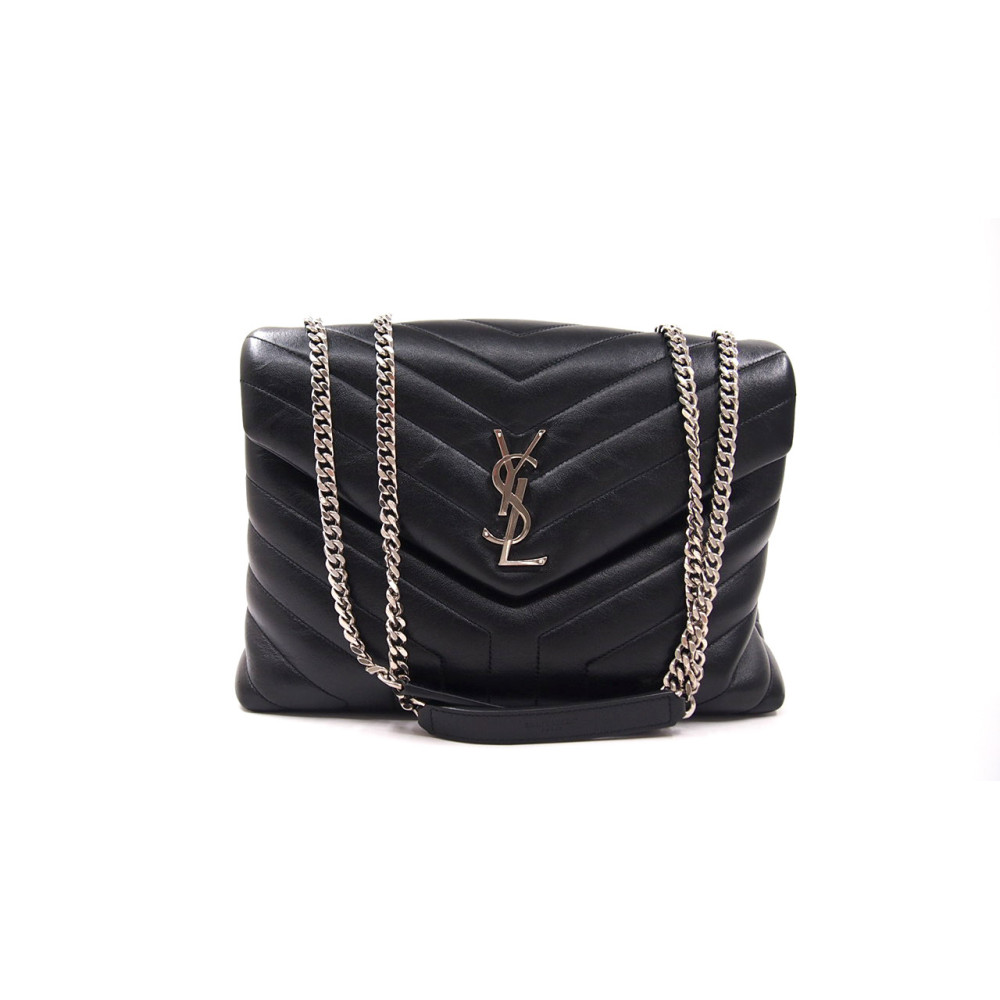 Saint Laurent Lou Lou Media Pelle Nera