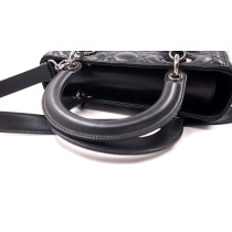 Dior Lady Dior Medium Black Leather