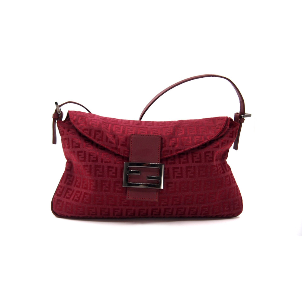 Fendi Baguette Zucca Bordeaux