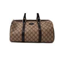 Gucci Boston Joy Bag GG e Pelle Marrone