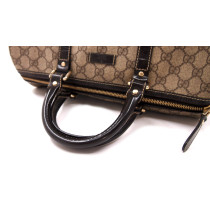 Gucci Boston Joy Bag GG e Pelle Marrone