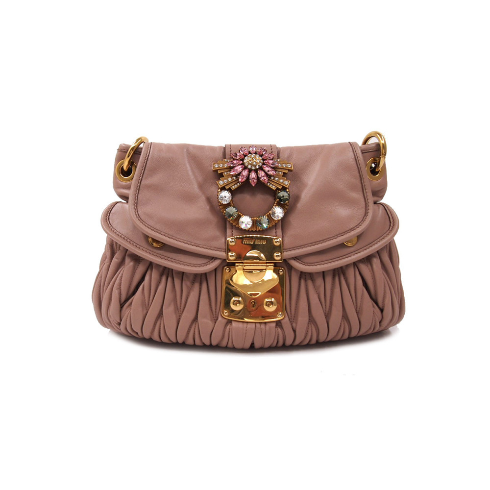 Miu Miu Coffer Crystal Pelle Cipria