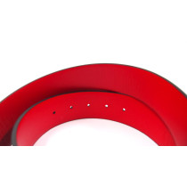 Valentino Cintura VLogo Pelle Nera e Rossa