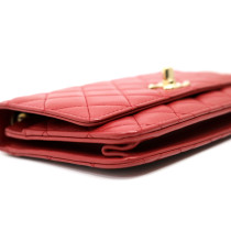 Chanel Wallet On Chain Pelle d'Agnello Rossa