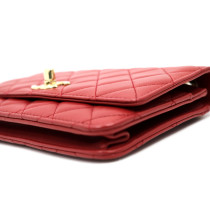 Chanel Wallet On Chain Pelle d'Agnello Rossa
