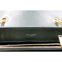 Saint Laurent Lou Lou Media Pelle Verde