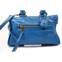 Miu Miu Shopping Pelle Azzurra