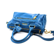 Miu Miu Shopping Pelle Azzurra