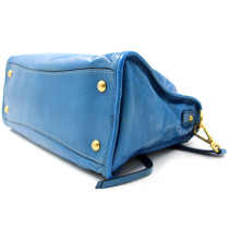 Miu Miu Shopping Pelle Azzurra