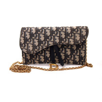 Dior Pochette Saddle Petite Toile Bleue