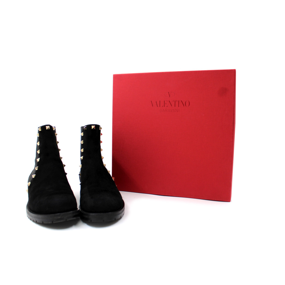 Valentino Stivaletto Camoscio Nero