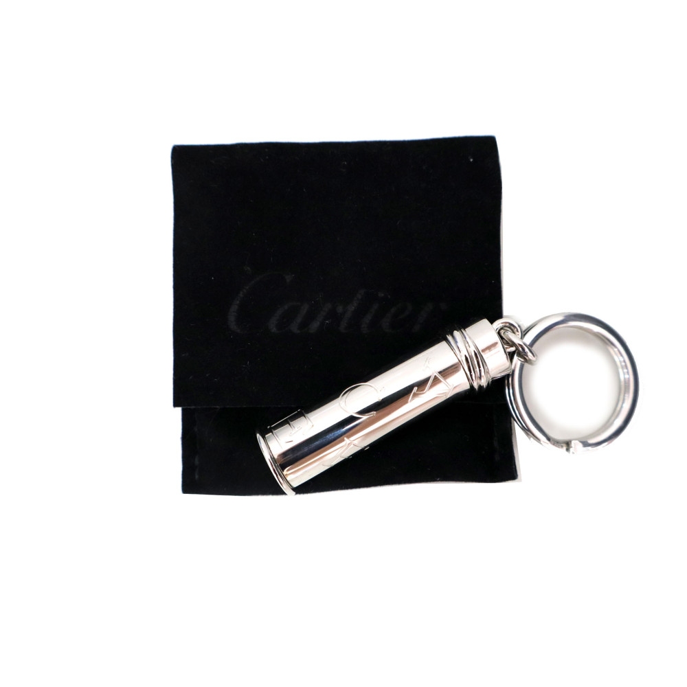 Cartier Portachiavi Accessorio da Borsa Acciaio Argento