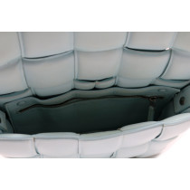 Bottega Veneta Cassette Padded Pelle Azzurro Chiaro