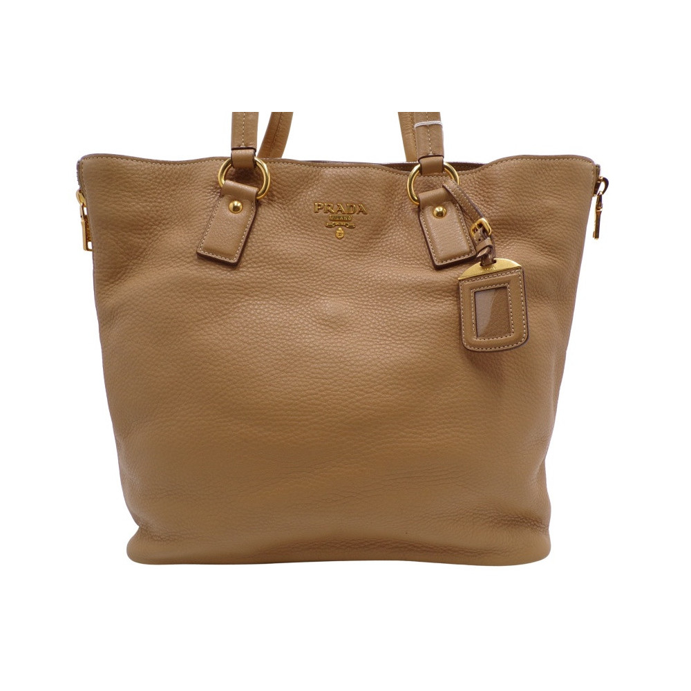 Prada Shopping Leder Karamell