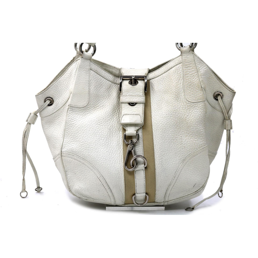 Prada Shopping Pelle Bianca