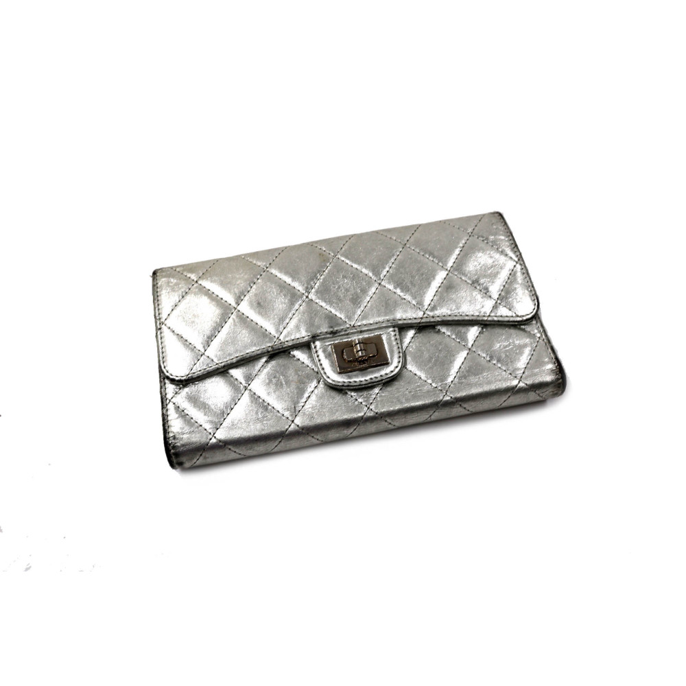 Chanel Portafoglio Pelle Argento