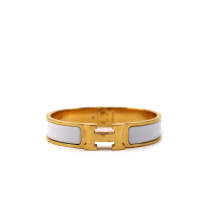 Hermès Bracciale Click H PM Metallo Bianco e Oro