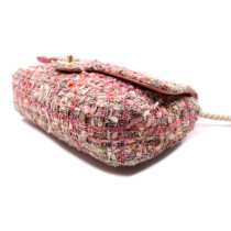 Chanel Pochette Tela Rosa