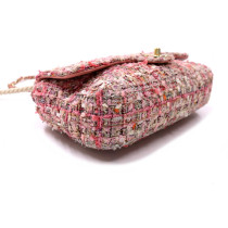 Chanel Pochette Tela Rosa