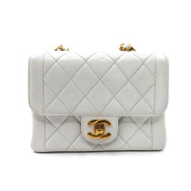Chanel Square Mini Pelle Bianca