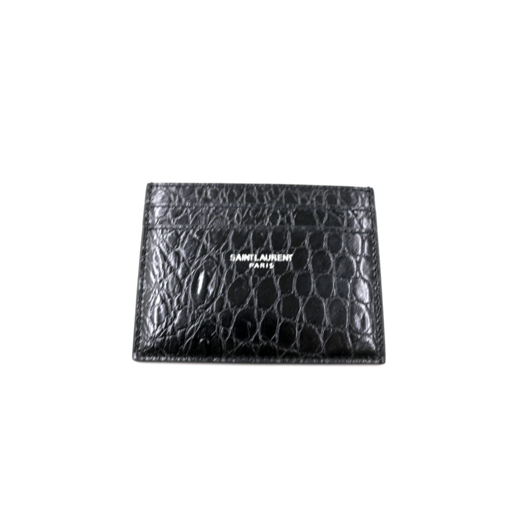 Saint Laurent Portacarte Pelle Nera