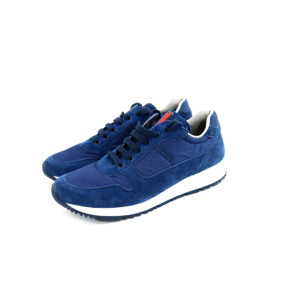 Prada Sneaker Camoscio e Tela Blu
