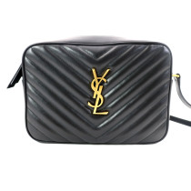 Saint Laurent Camera Bag Pelle Martellata Nera