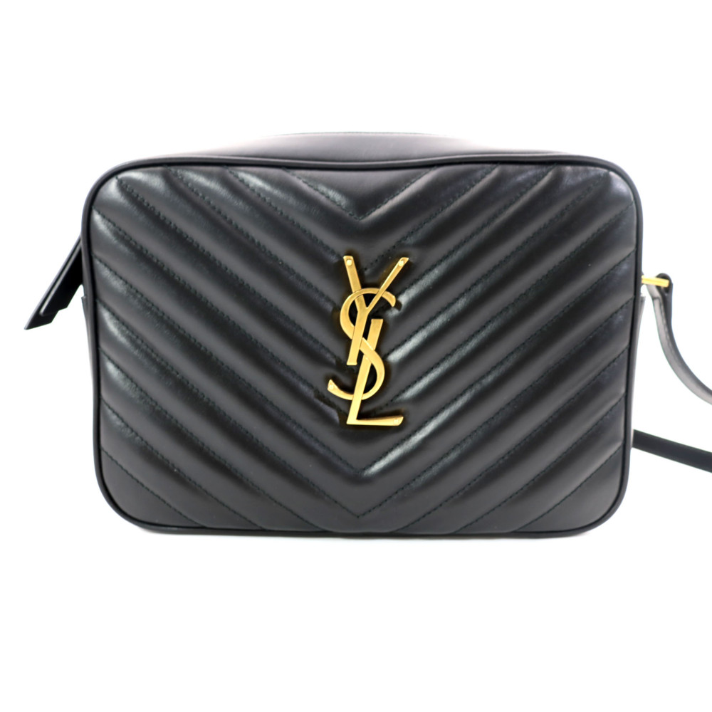 Saint Laurent Camera Bag Pelle Martellata Nera