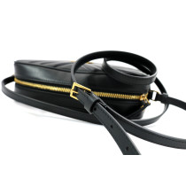 Saint Laurent Camera Bag Pelle Martellata Nera