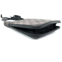 Gucci Messenger Zip Around Mini GG Grigio Nero