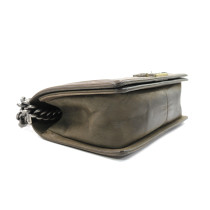 Chanel Boy Kahki Taupe Gray Leather