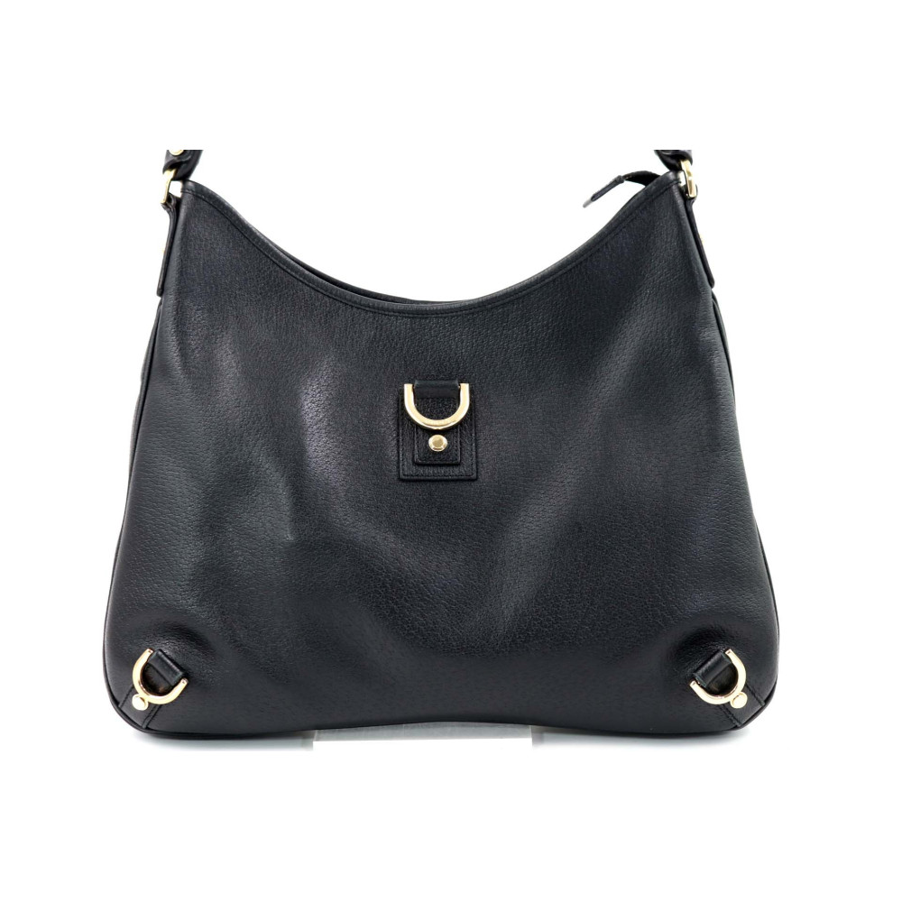 Gucci Abbey D Ring Pelle Nera