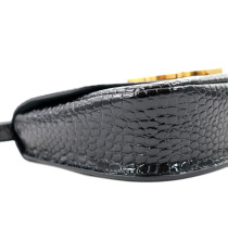 Saint Laurent Kaia Satchel Pelle Stampa Cocco Nera