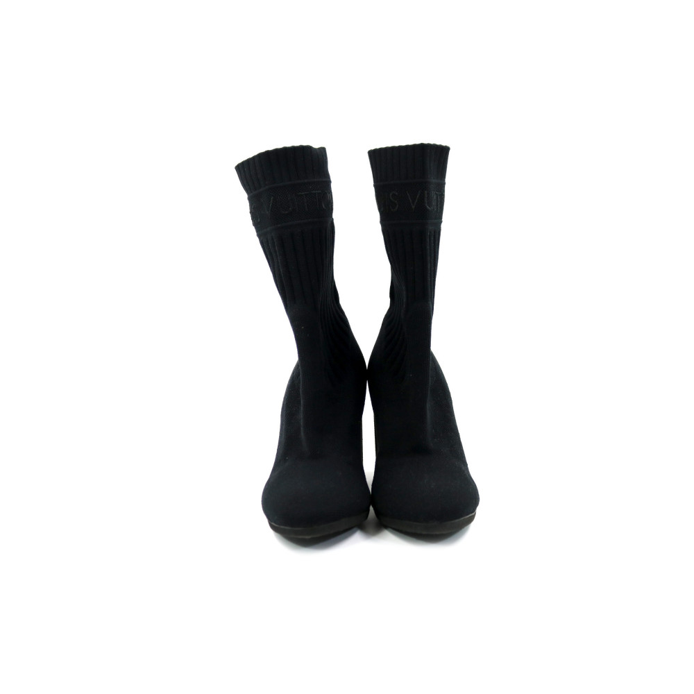 Louis Vuitton Stivali Silhouette Tessuto Nero e Marrone