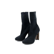 Louis Vuitton Stivali Silhouette Tessuto Nero e Marrone