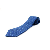 Hermes Cravatta Seta Blu
