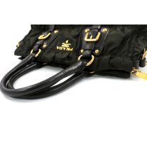 Prada Shopping Tela Marrone