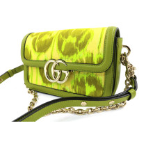 Gucci Tracollina Tessuto Verde e Giallo